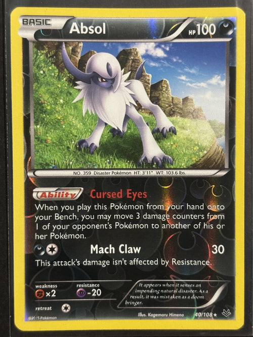 Absol Holo Rare XY - Roaring Skies 40/108 NM