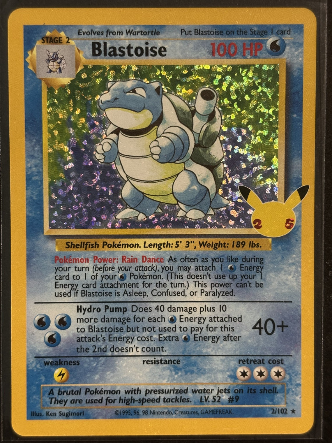 Blastoise Classic Collection Celebrations: Classic Collection 2/102 NM